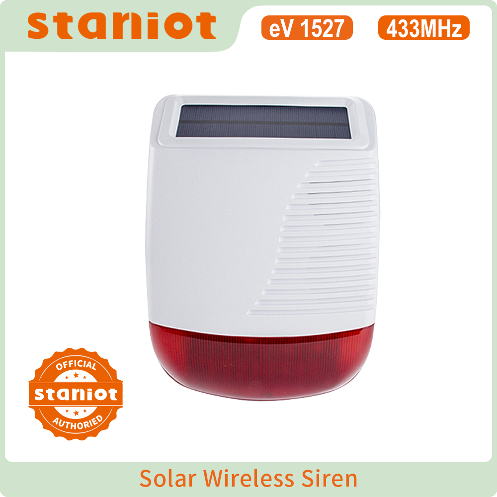 Outdoor Lighting Wireless - Staniot 무선 야외 태양 스트로브 사이렌