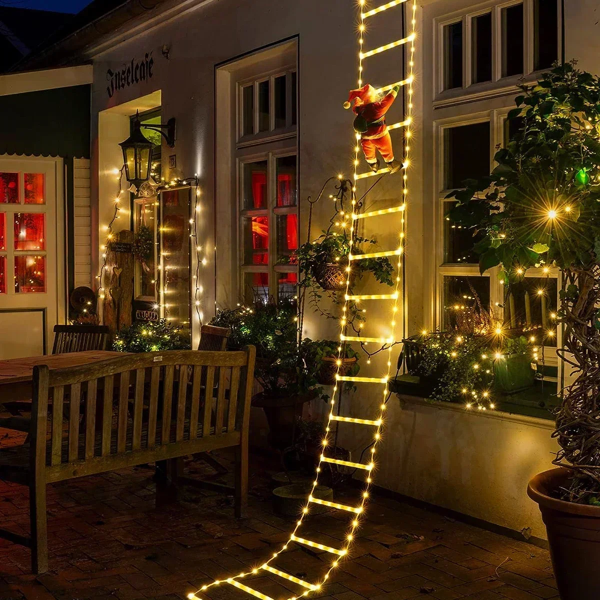 Outdoor Lighting Tree - 산타클로스 가정용 LED 사다리 조명, 크리스마스