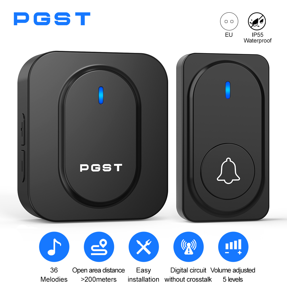 Outdoor Lighting Wireless - PGST 무선 초인종 36 차임 LED