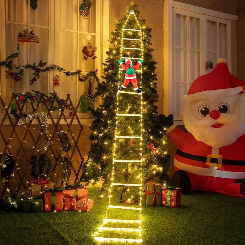 Outdoor Lighting Tree - LED 크리스마스 조명 산타클로스 장식 사다리형