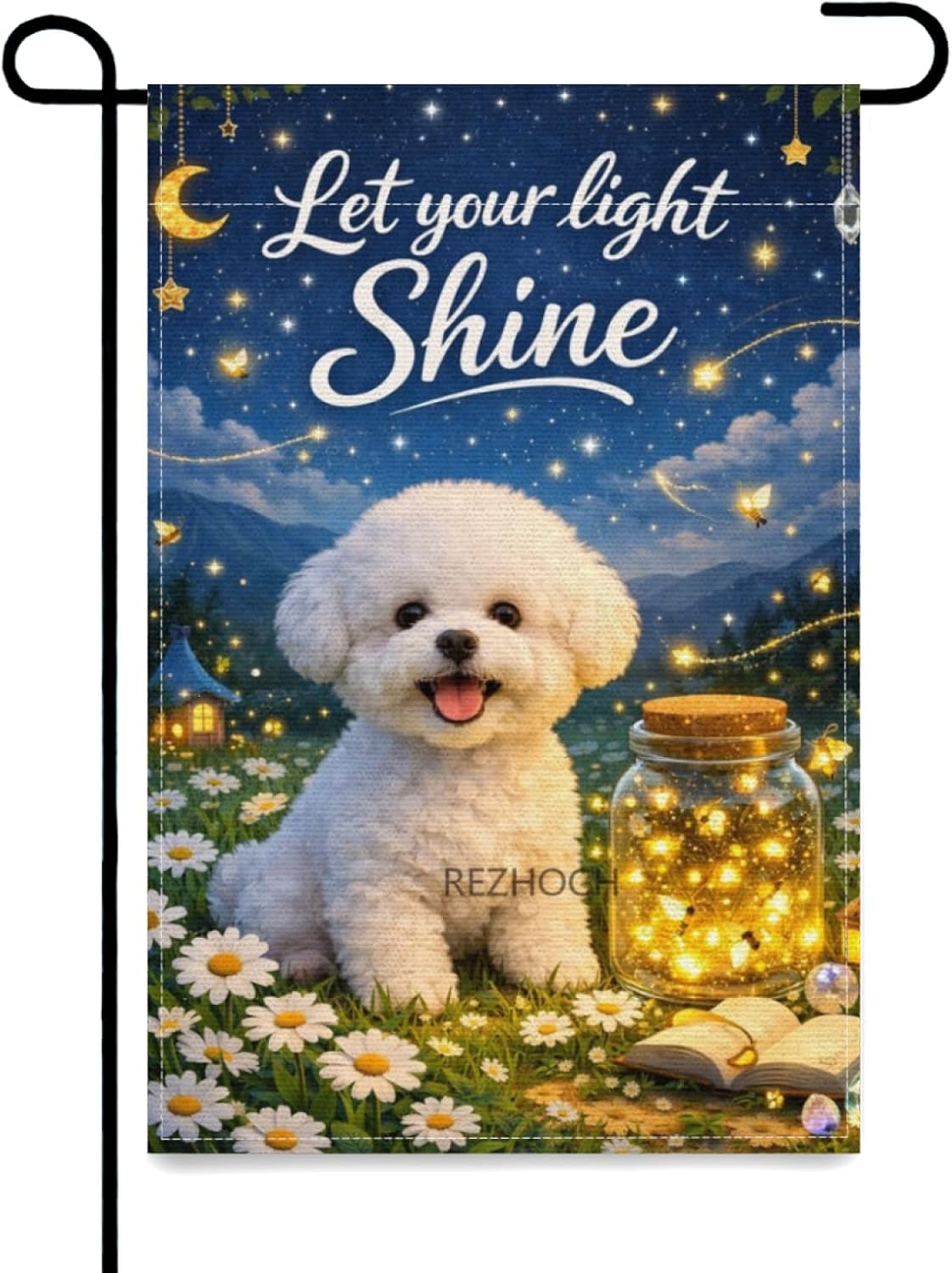 Outdoor Lighting For Your Yard - 재미있는 비숑 프리제 정원 깃발 12x18인치