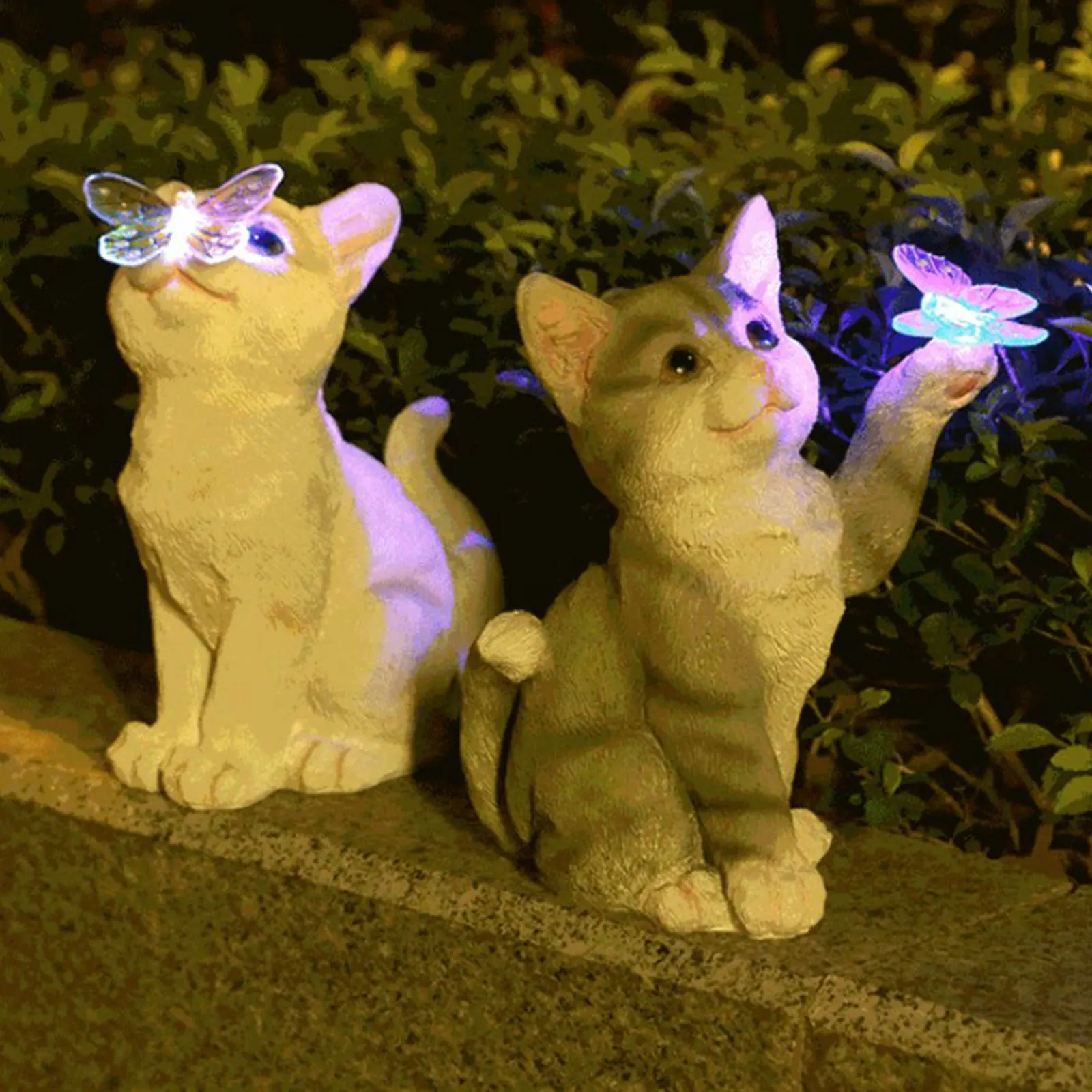 Outdoor Lighting Traditional - 야외 고양이 조각상 펜던트 정원 LED