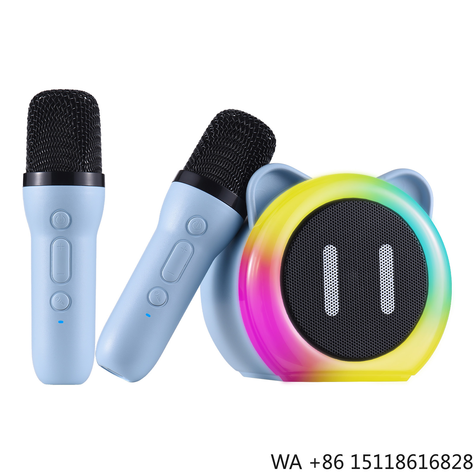 Outdoor Lighting Wireless - 2개의 무선 마이크가 있는 노래방 기계,