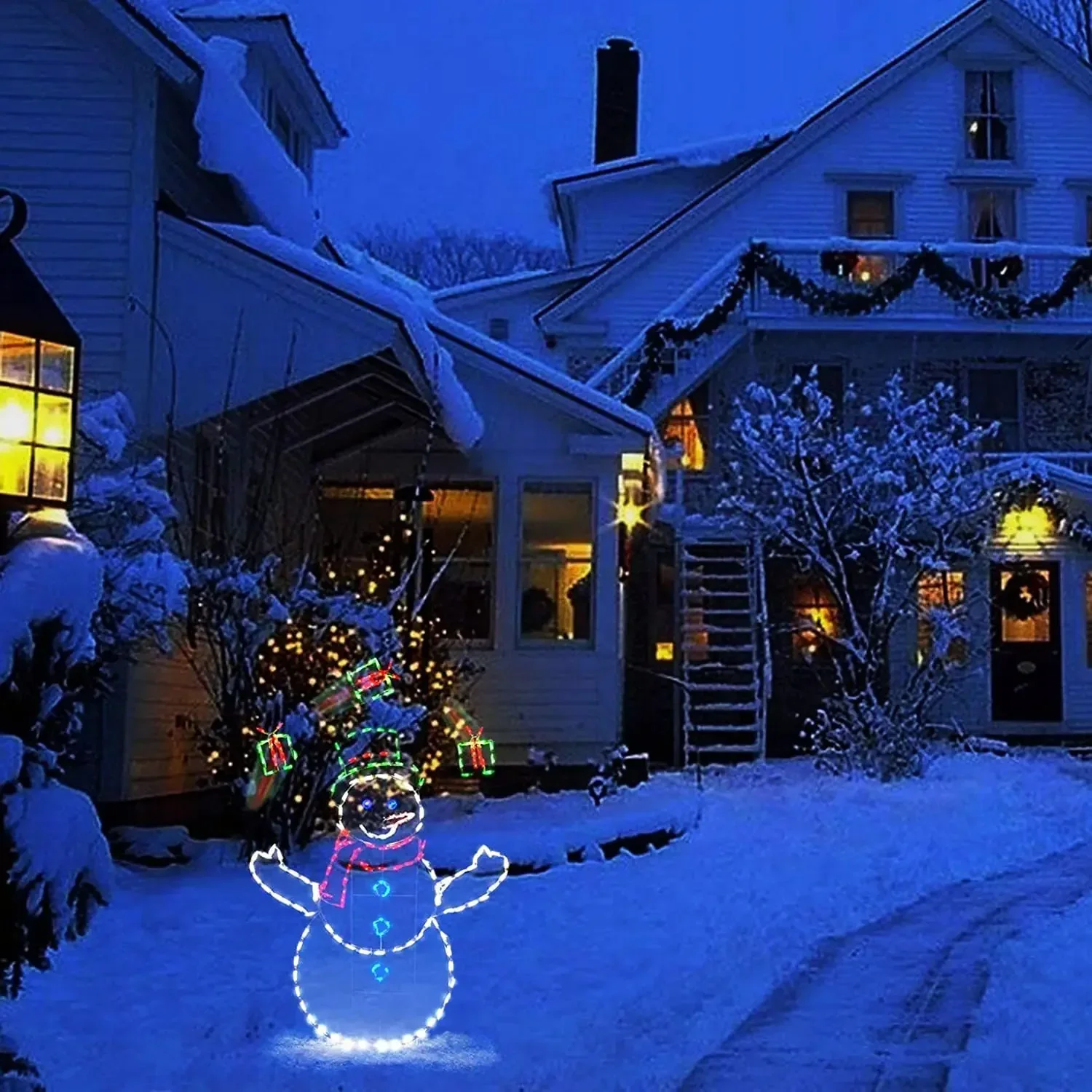 애니메이션 눈덩이 조명 LED 반짝이 눈사람 크리스마스 - Outdoor Lighting Manufacturers 리뷰 및 가격