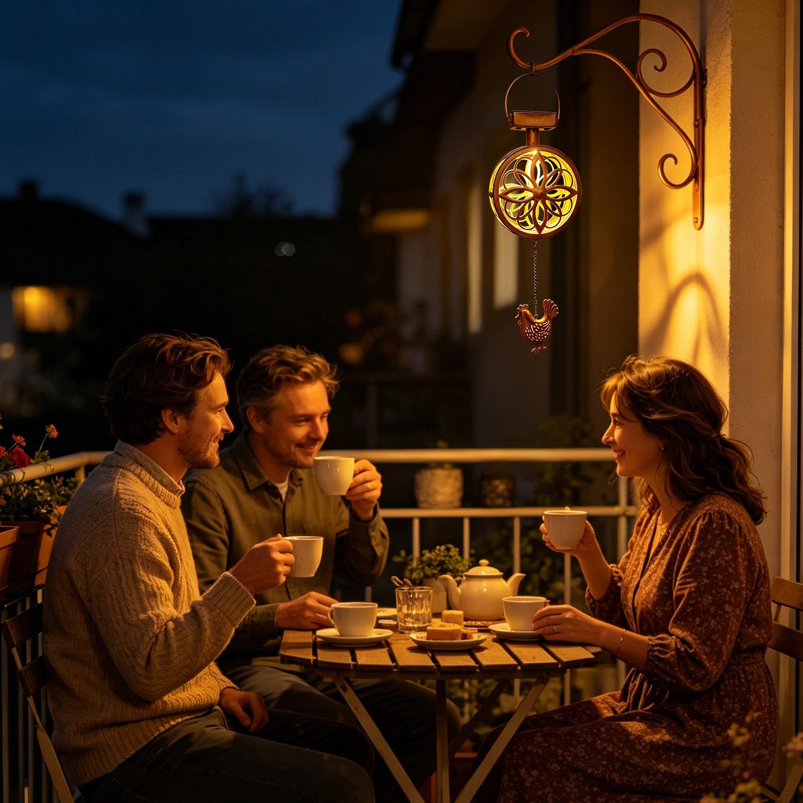 태양열 야외용 펜던트 조명 철제 윈드차임 꽃 램프 방수 - Outdoor Lighting Pendant 리뷰 및 가격