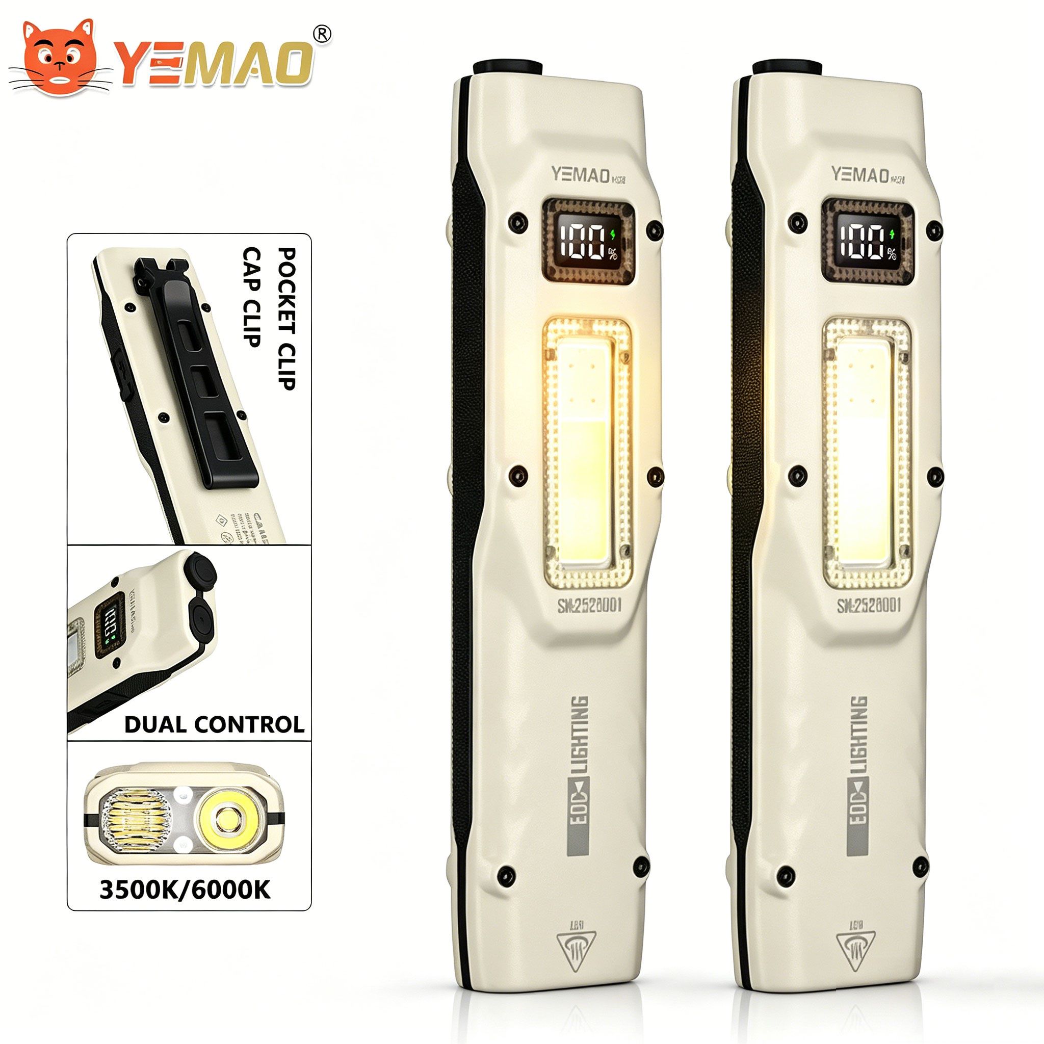 휴대용 880LM YEMAO M28 양방향 클램프 10 - Outdoor Lighting Electric 리뷰 및 가격