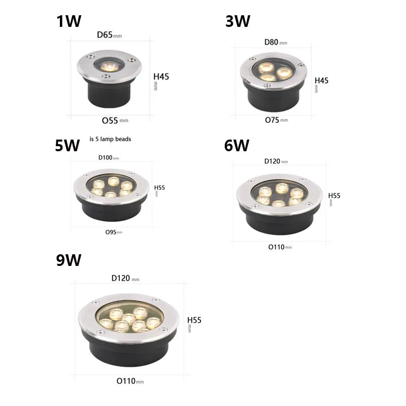 얇은 IP67 방수 매립형 지중 LED 조명 3W/5W - Outdoor Lighting Recessed 리뷰 및 가격