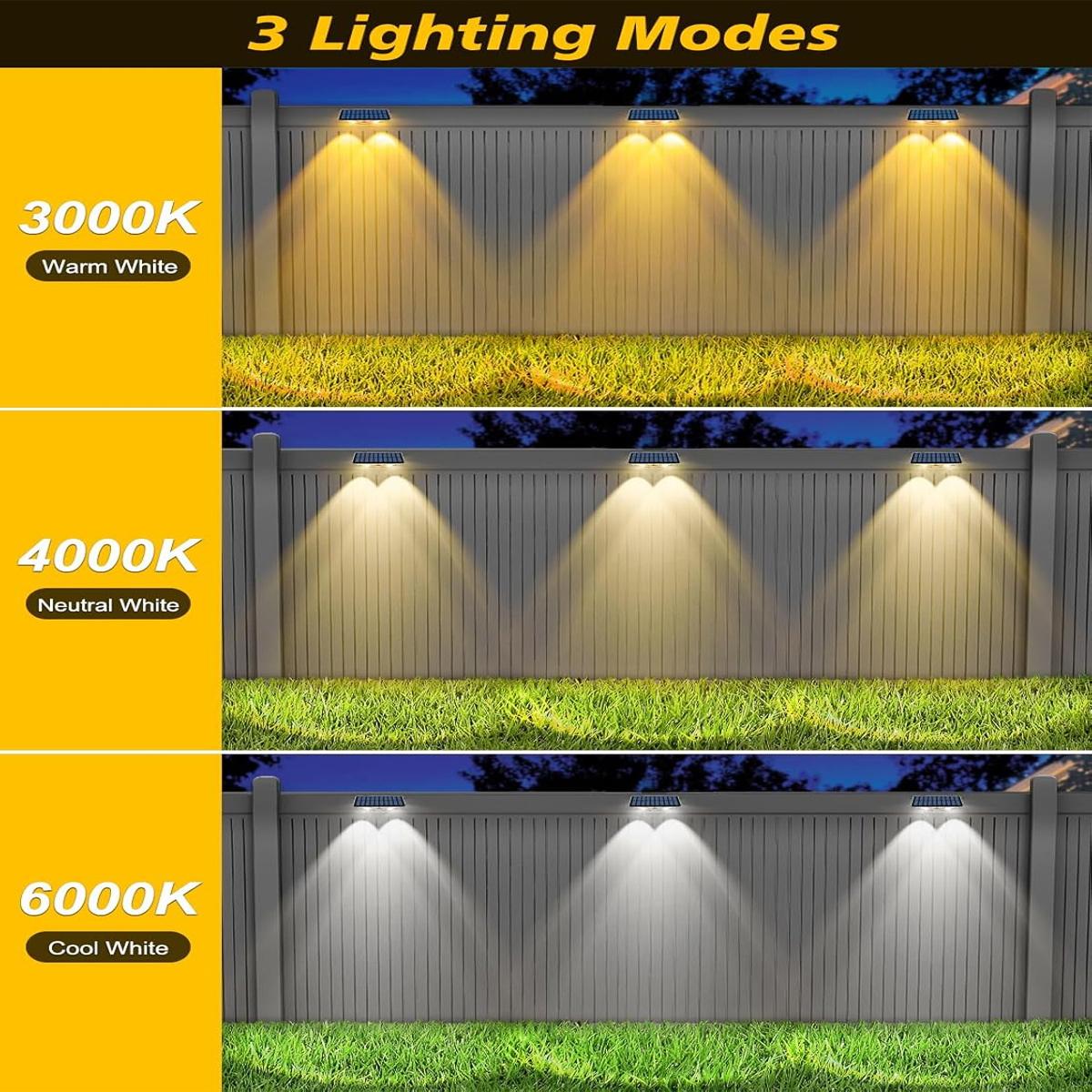 4개 세트 태양광 울타리 조명 LED 방수 야외 벽등  - Outdoor Yard Lighting Fixtures 리뷰 및 가격