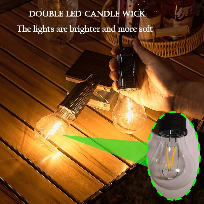 태양광 LED 캠핑 조명 타입-C 충전식 텐트 조명 3 - Photocell Outdoor Lighting 리뷰 및 가격