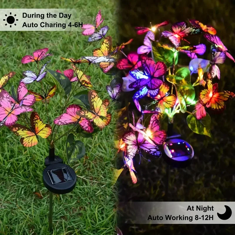 태양 LED 나비 정원 조명 마당 파티오 축제 크리스마 - Outdoor Lighting Traditional 리뷰 및 가격
