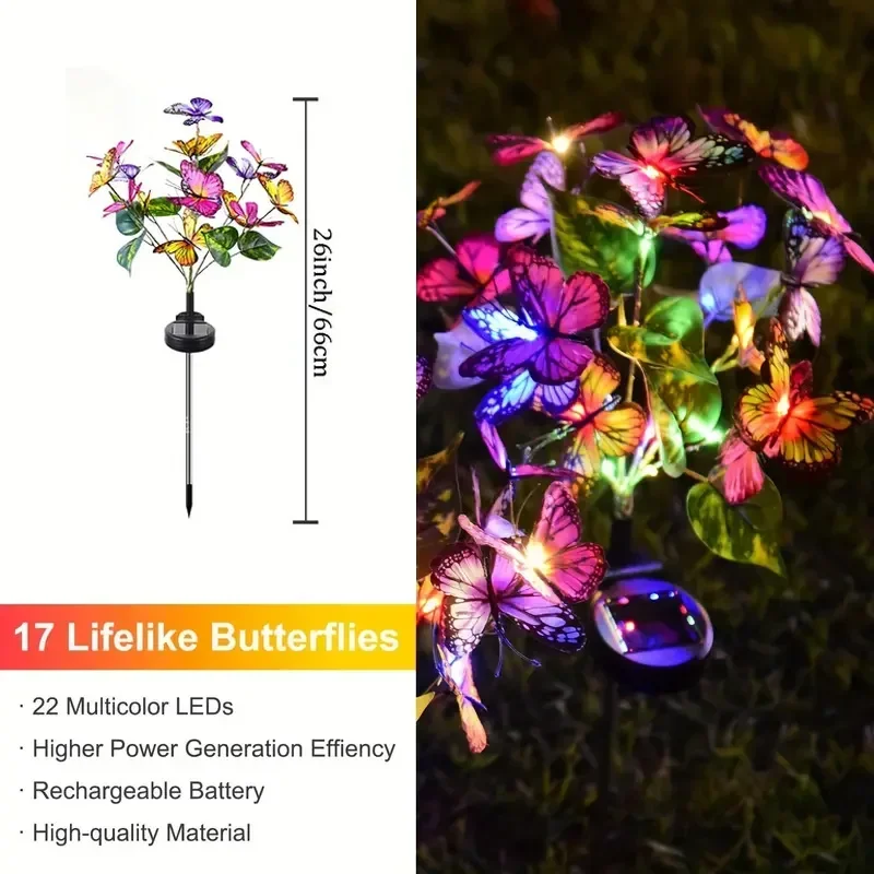 태양 LED 나비 정원 조명 마당 파티오 축제 크리스마 - Outdoor Lighting Traditional 리뷰 및 가격