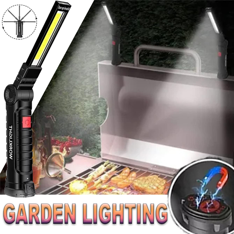 마그네틱 후크가있는 휴대용 LED 손전등 야외 수리 작 - Outdoor Lighting Electric 리뷰 및 가격