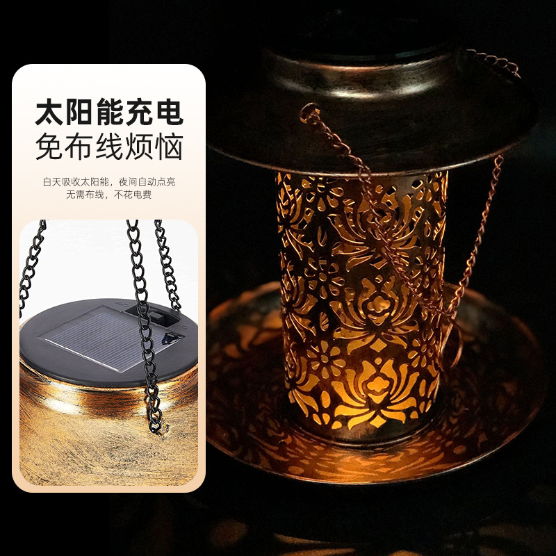 태양열 새 모이통 금속 야외용 걸이식 새집 조명 포함  - Outdoor Lighting Backyard Ideas 리뷰 및 가격