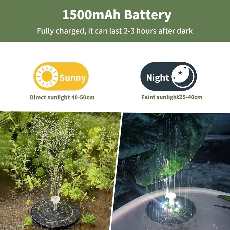 LED 조명 태양열 분수 조명, 회전 분수, 워터 펌프 - Outdoor Lighting Traditional 리뷰 및 가격