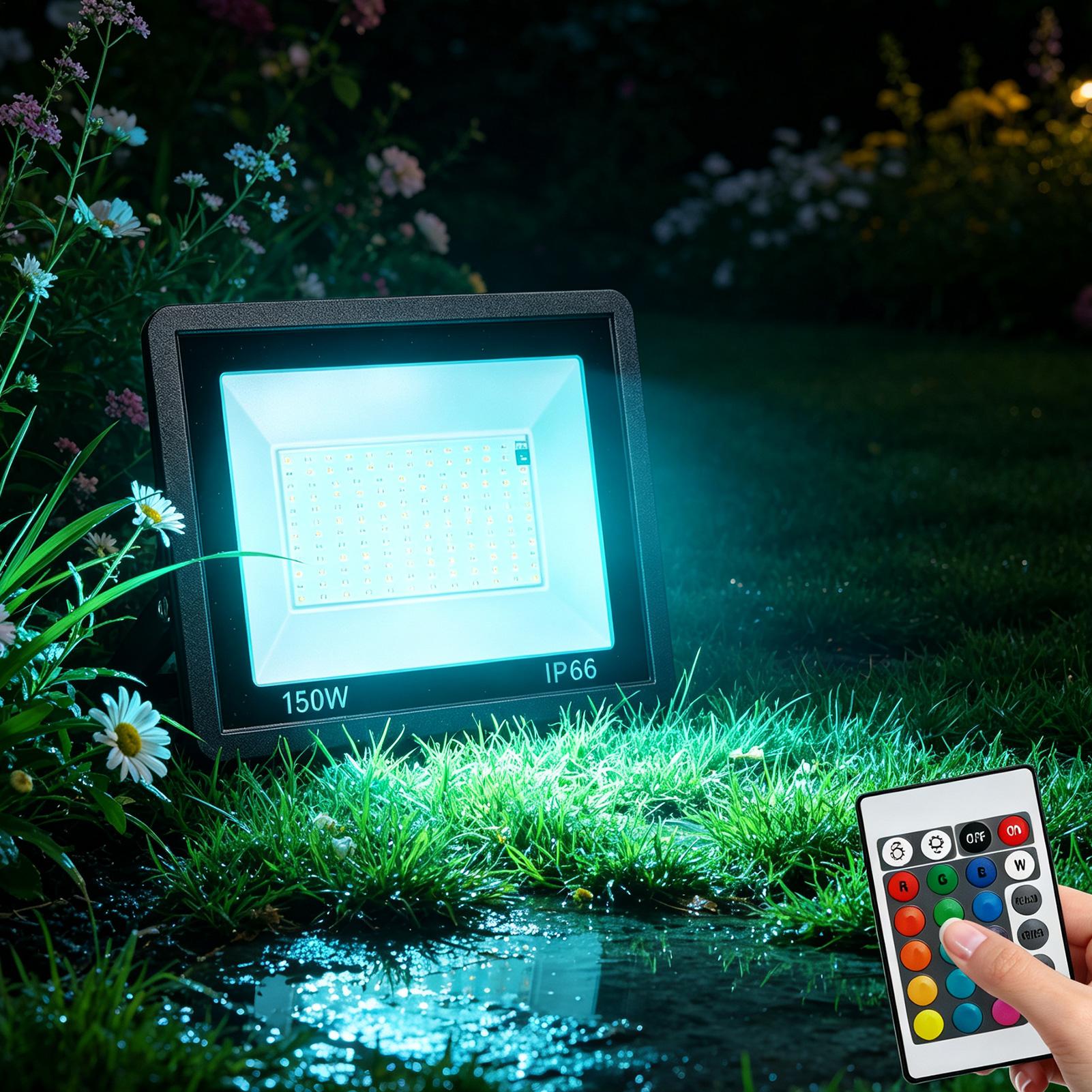 야외 투광등 RGB 색상 변경 조명기구, 리모컨 포함, - Outdoor Yard Lighting Fixtures 리뷰 및 가격