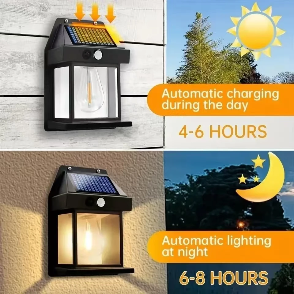 야외 태양광 텅스텐 벽등, 모션 센서 내장, IP65  - Outdoor Lighting Traditional 리뷰 및 가격