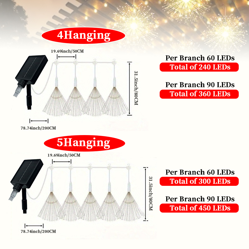 LED 태양광 불꽃놀이 조명 8가지 모드, 유연한 조명 - Outdoor Lighting For Your Yard 리뷰 및 가격