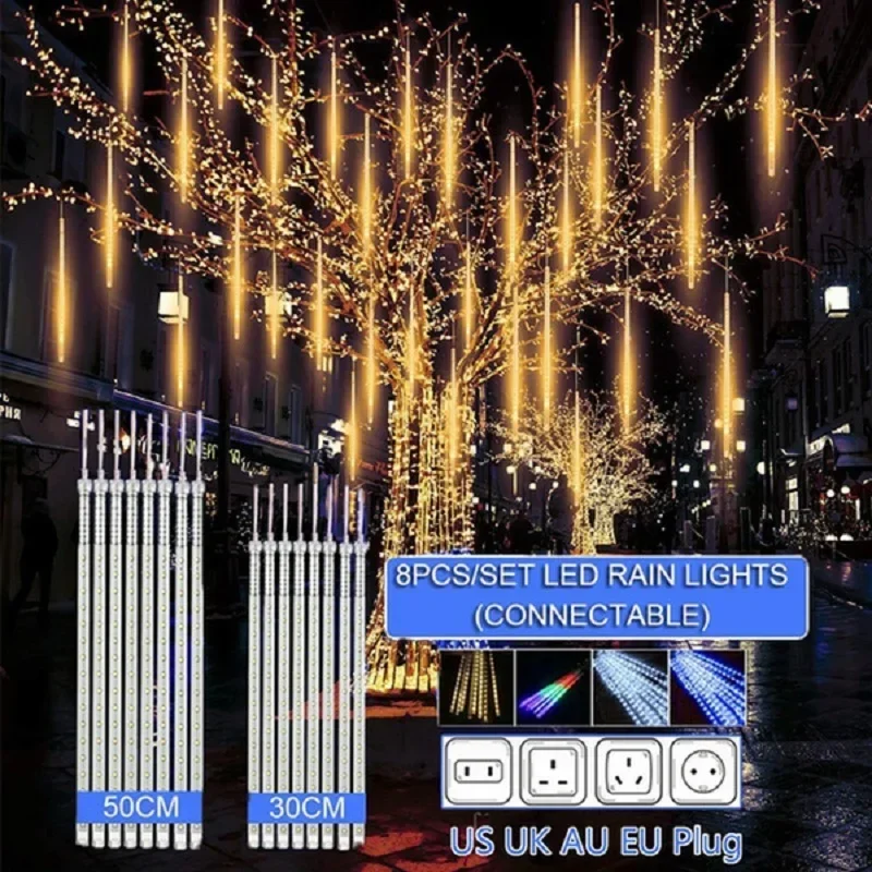 30cm /50cm 방수 유성우 비 8 튜브 LED 문 - Outdoor Lighting Tree 리뷰 및 가격