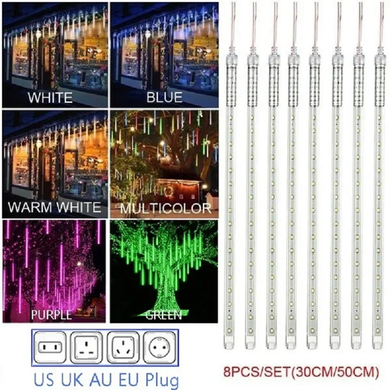 30cm /50cm 방수 유성우 비 8 튜브 LED 문 - Outdoor Lighting Tree 리뷰 및 가격