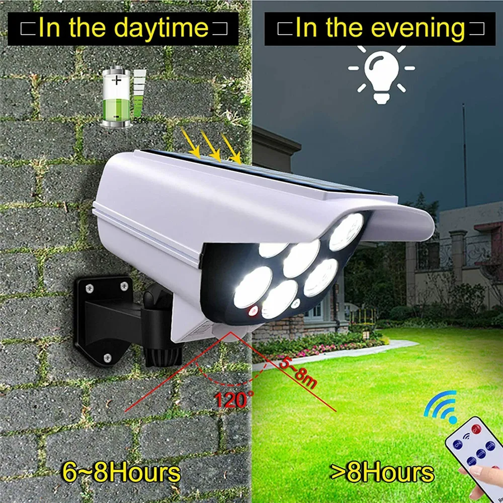야외 태양 빛 모션 센서 보안 더미 카메라 무선 홍수  - Outdoor Lighting Traditional 리뷰 및 가격