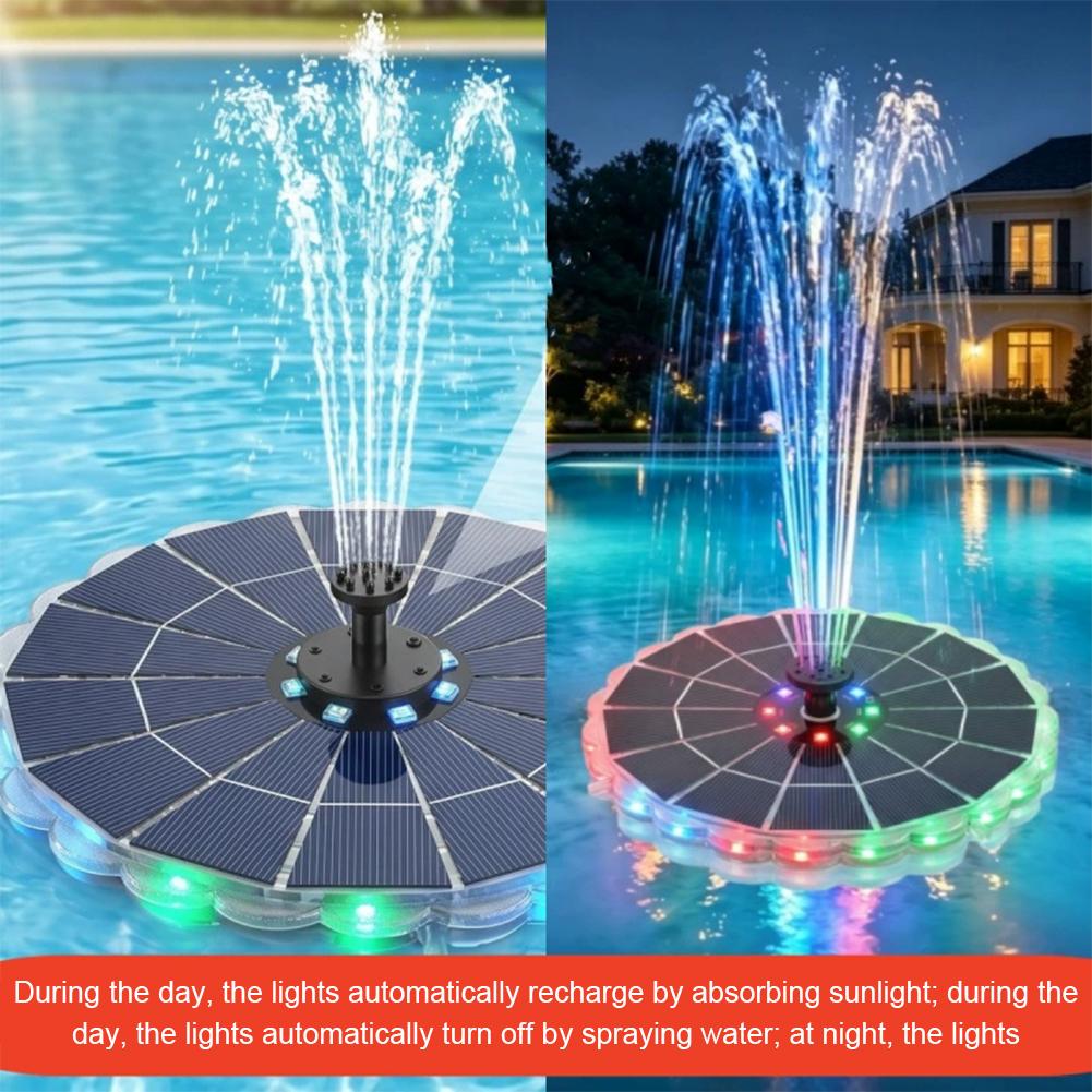 3.5W 야외용 태양광 분수 펌프 키트 7개 노즐 7색 - Outdoor Lighting Traditional 리뷰 및 가격