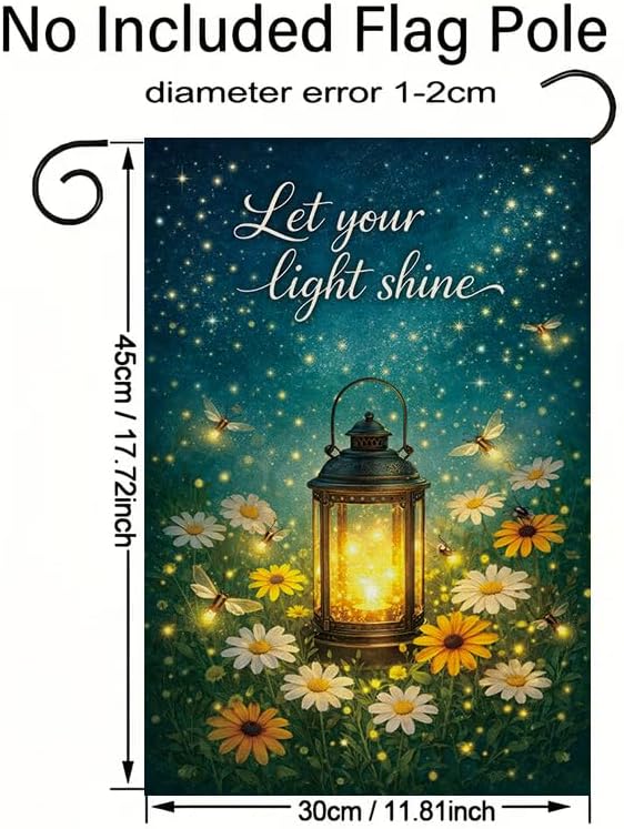 정원 깃발 12x18인치, 빛이 빛나게 하라 랜턴 꽃무 - Outdoor Lighting For Your Yard 리뷰 및 가격