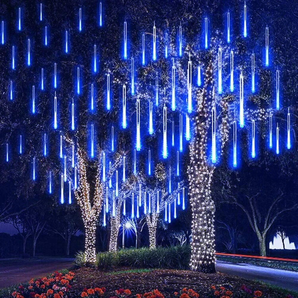 방수 유성우 비 LED 스트링 조명, 야외 휴일 크리스 - Outdoor Lighting Tree 리뷰 및 가격
