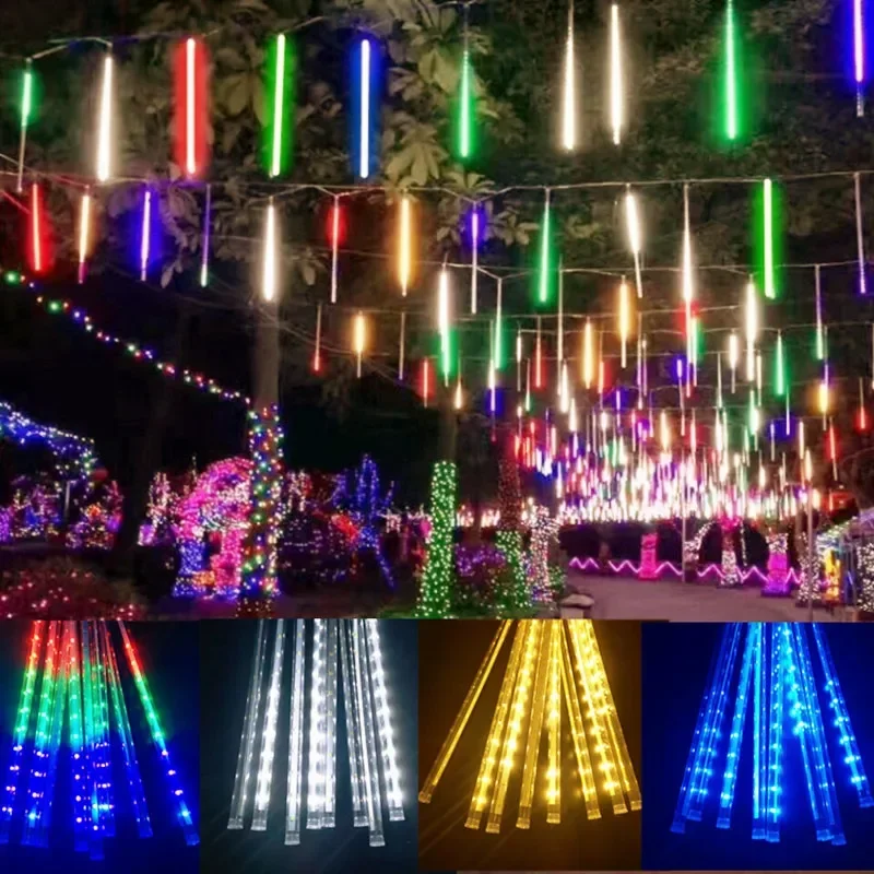 방수 유성우 비 LED 스트링 조명, 야외 휴일 크리스 - Outdoor Lighting Tree 리뷰 및 가격