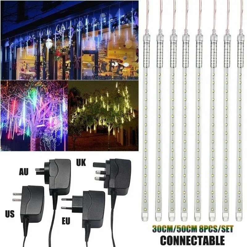 30cm /50cm 방수 유성우 비 8 튜브 LED 문 - Outdoor Lighting Tree 리뷰 및 가격