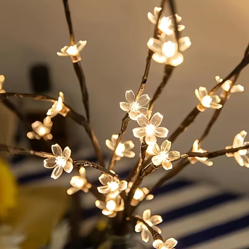 1/2PC 20LED 벚꽃 나무 가지 조명 실내외 홈  - Outdoor Lighting Tree 리뷰 및 가격