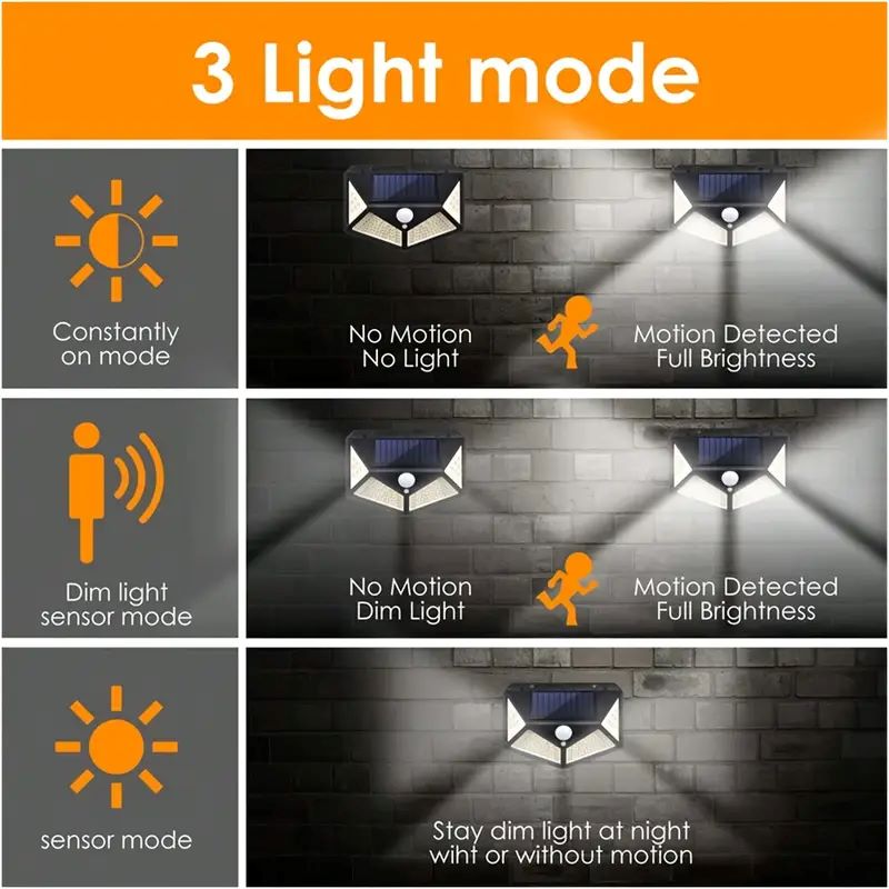 100LED 야외 태양광 정원등, 모션 센서 방수 태양 - Outdoor Lighting Traditional 리뷰 및 가격