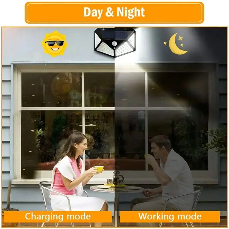 100LED 야외 태양광 정원등, 모션 센서 방수 태양 - Outdoor Lighting Traditional 리뷰 및 가격