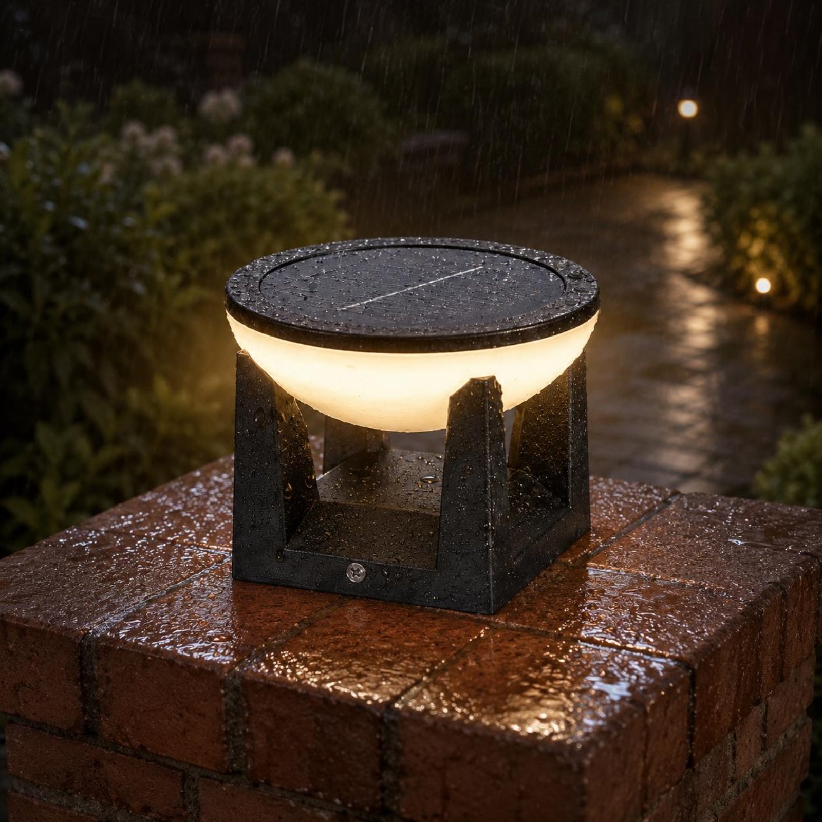 태양광 기둥등 설치 간편 방수 정원 기둥등 360도 회 - Outdoor Lighting Traditional 리뷰 및 가격