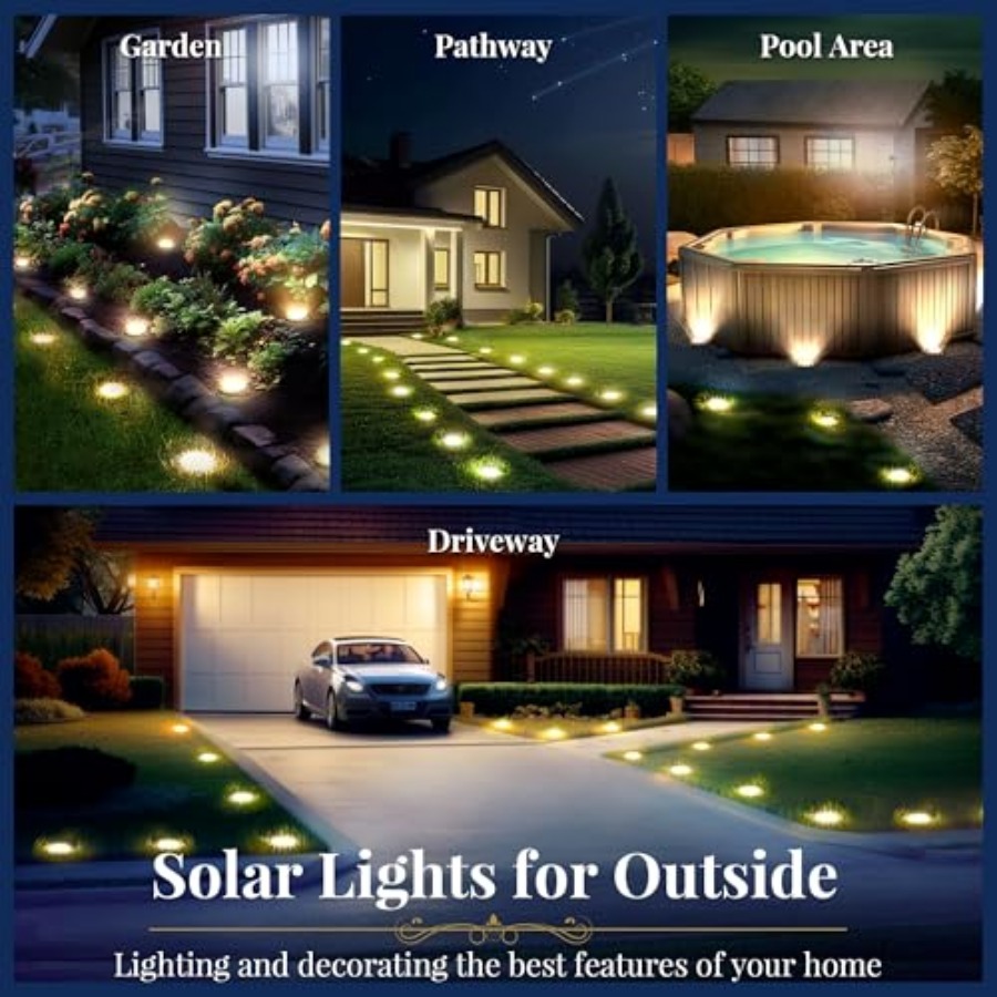 태양광 지상등 태양광 조명 야외 방수 8 LED 태양열 - Outdoor Lighting Ground 리뷰 및 가격