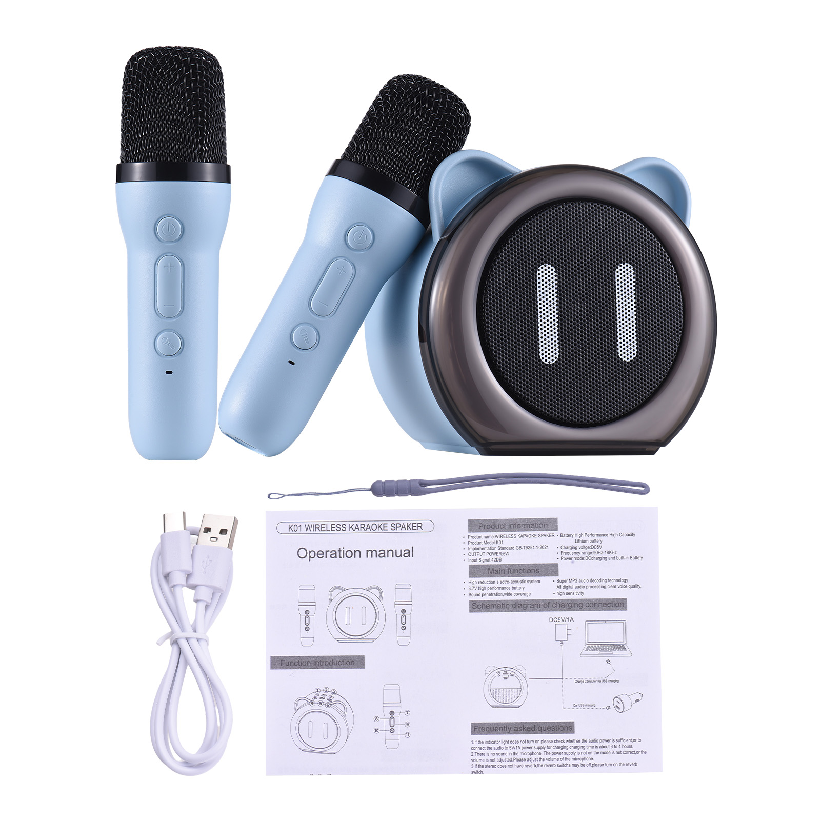2개의 무선 마이크가 있는 노래방 기계, BT 마이크  - Outdoor Lighting Wireless 리뷰 및 가격