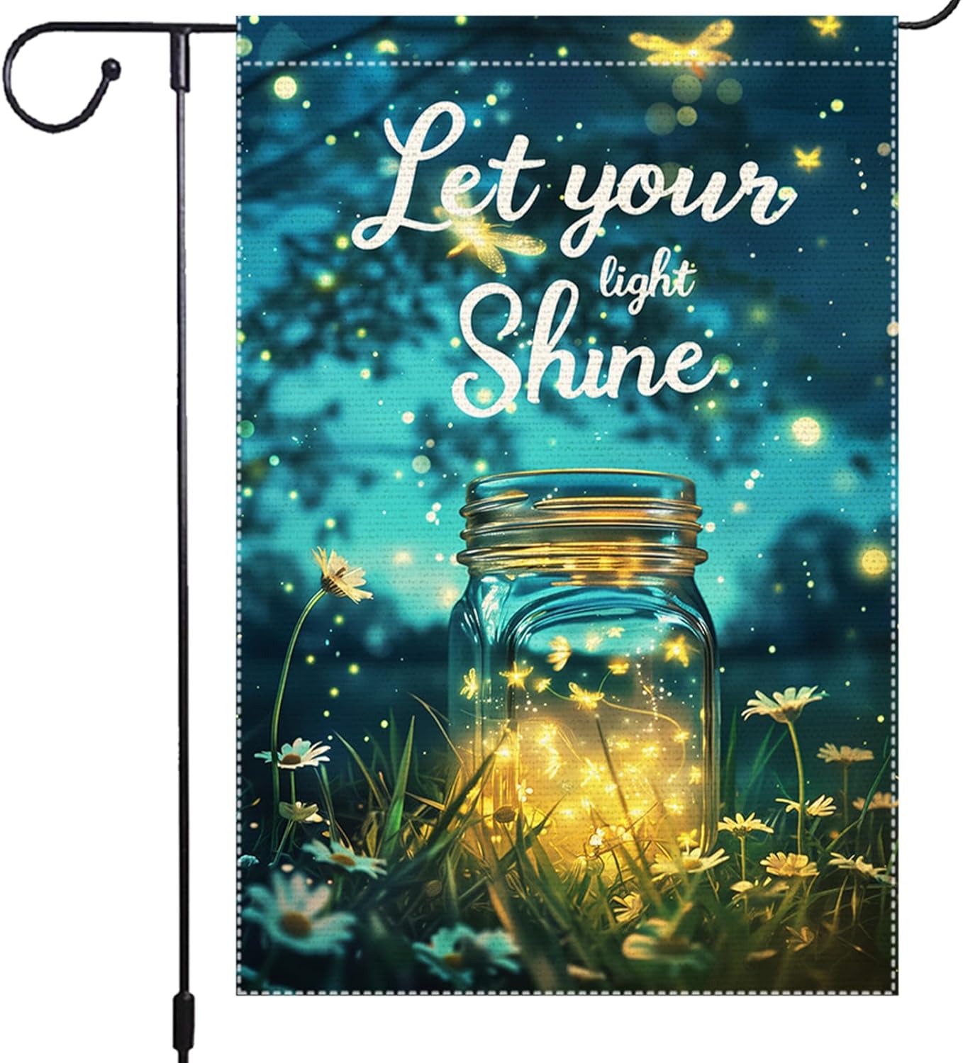 당신의 빛을 빛나게 하라 정원 깃발 12x18인치 양면 - Outdoor Lighting For Your Yard 리뷰 및 가격